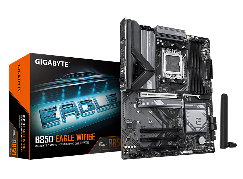 GIGABYTE B850 EAGLE WIFI6E AMD AM5 LGA 1718 Motherboard, ATX, DDR5